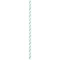 Creative Converting Mint Green Striped Paper Straws, 7.75", 144PK 324505